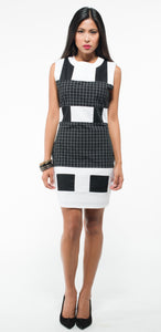 Cross Hatch Black & White Dress