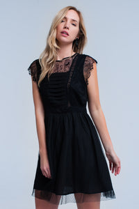 Black Lace Midi dress