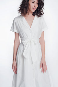 White Poplin Shirt Dress