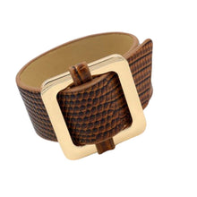 Load image into Gallery viewer, Square Lock Bracelet -Coffee