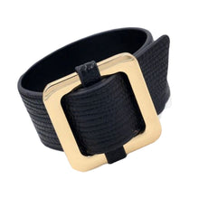 Load image into Gallery viewer, Square Lock Bracelet -Black