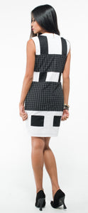 Cross Hatch Black & White Dress