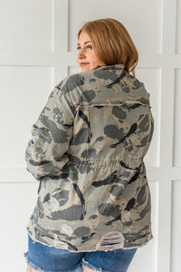 Sweet Camo Twill Jacket- Plus