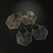 Load image into Gallery viewer, Hex -Gold Earrings