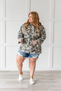 Sweet Camo Twill Jacket- Plus