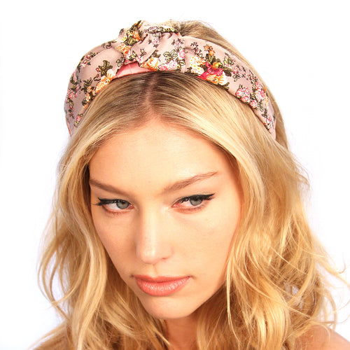 Floral Silk Knot Headband